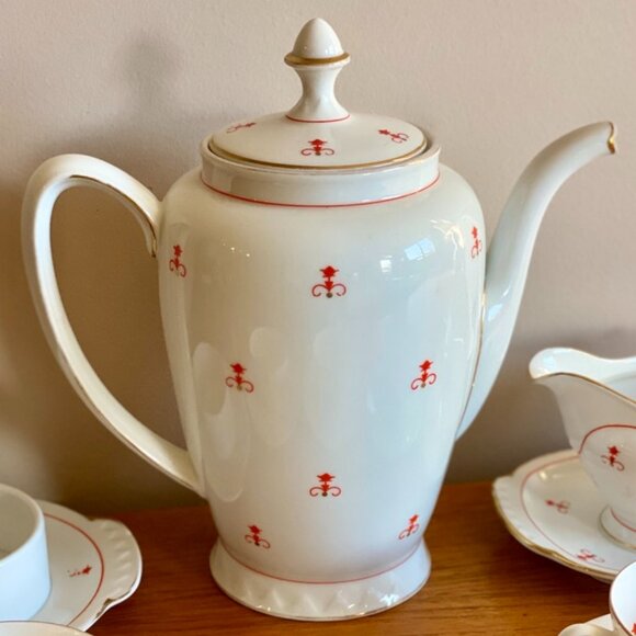 Vintage 1928 Sorau Art Deco Porcelain Coffee Set - Picture 3 of 16